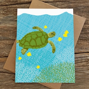 jeu de cartes vierges / tortue de mer