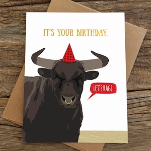 biglietto di auguri di compleanno divertente / scatenatevi
