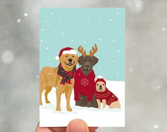 gift enclosure cards / mini cards / festive dogs