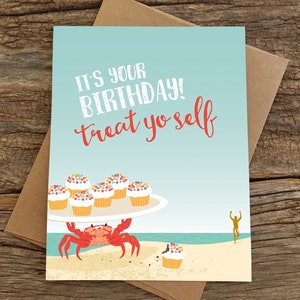 Witzige Geburtstagskarte / Karte zum Geburtstag / Krabbe