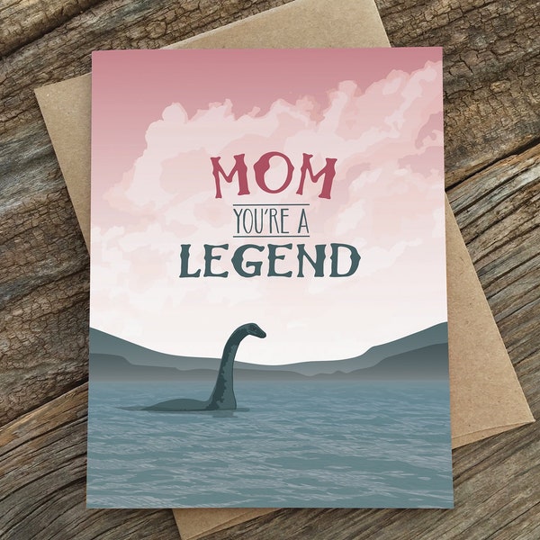 mother's day card / funny birthday card / legend nessie