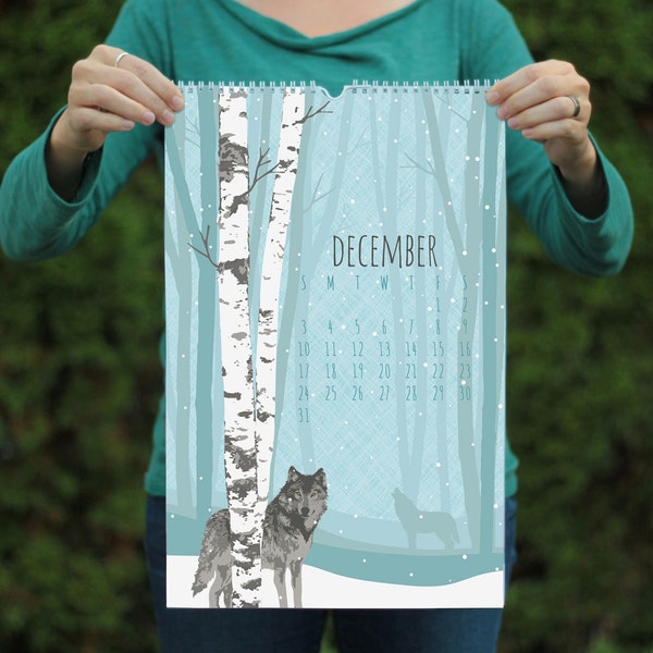 2017 Wall Calendar / Large Calendar / Flora & Fauna