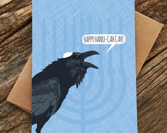 funny hanukkah card set / raven / boxed set of 8