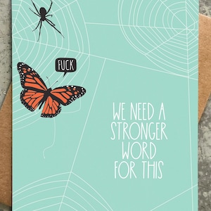 funny encouragement card / stronger word