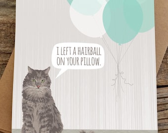 carte d'anniversaire drôle / carte d'anniversaire de chat / carte de chat