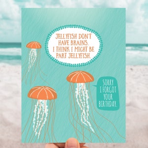 belated birthday card / jellyfish fact