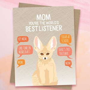 funny mother's day card | best listener