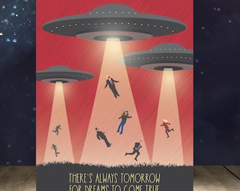 always tomorrow UFO invasion card