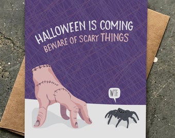 funny halloween card / scary things