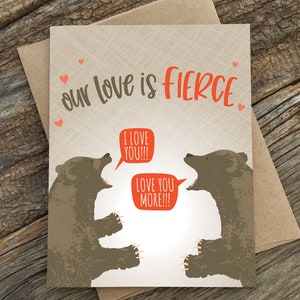funny love card / anniversary card / fierce love