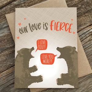 carte d'amour drôle / carte d'anniversaire / amour féroce