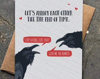 funny love card / anniversary card / annoy each other