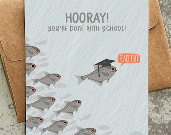 funny graduation card | done with school