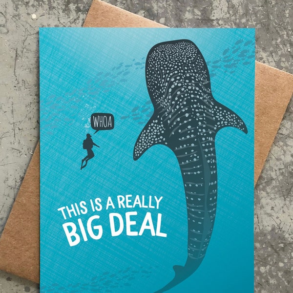 congrats card / big deal / whale shark