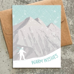 tarjetas navideñas / tarjetas navideñas yeti / juego en caja de 8