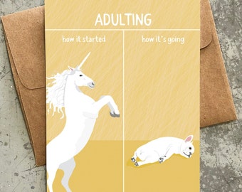 adulting card | how it's going