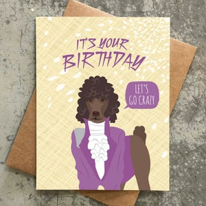 funny birthday card | prince poodle