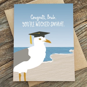 funny graduation card / wicked smaht