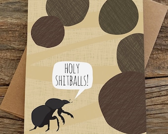 funny congrats card / funny cards / dung beetle / mature