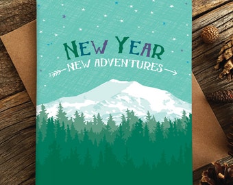 new year card set / new adventures / boxed set of 8