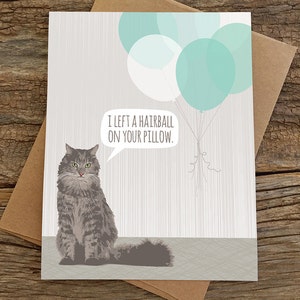 funny birthday card / cat birthday card / cat card image 1