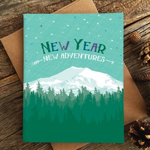 new year card set / new adventures / boxed set of 8