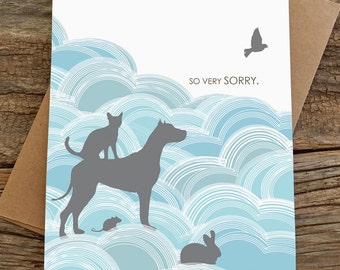 pet sympathy card / loss of a pet card