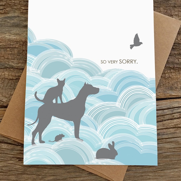 pet sympathy card / loss of a pet card
