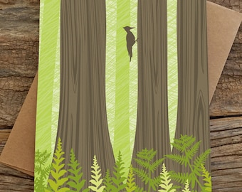 blank cards / redwood forest