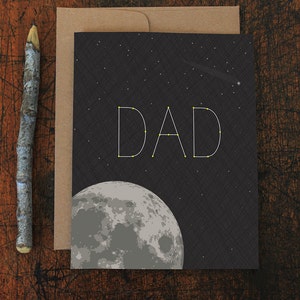 father's day card / stellar / moon image 1