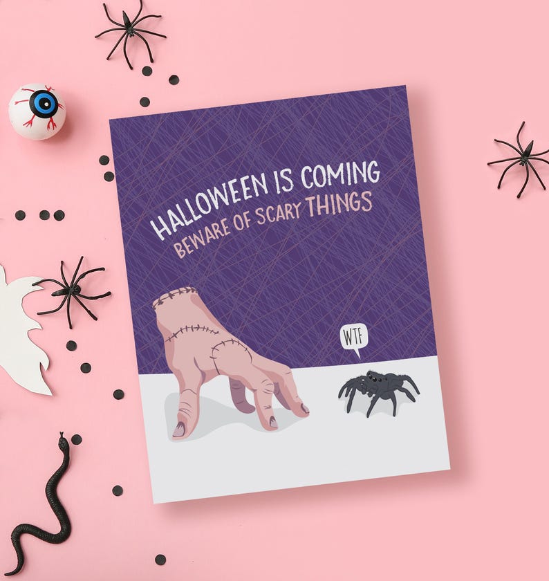 funny halloween card / scary things image 1