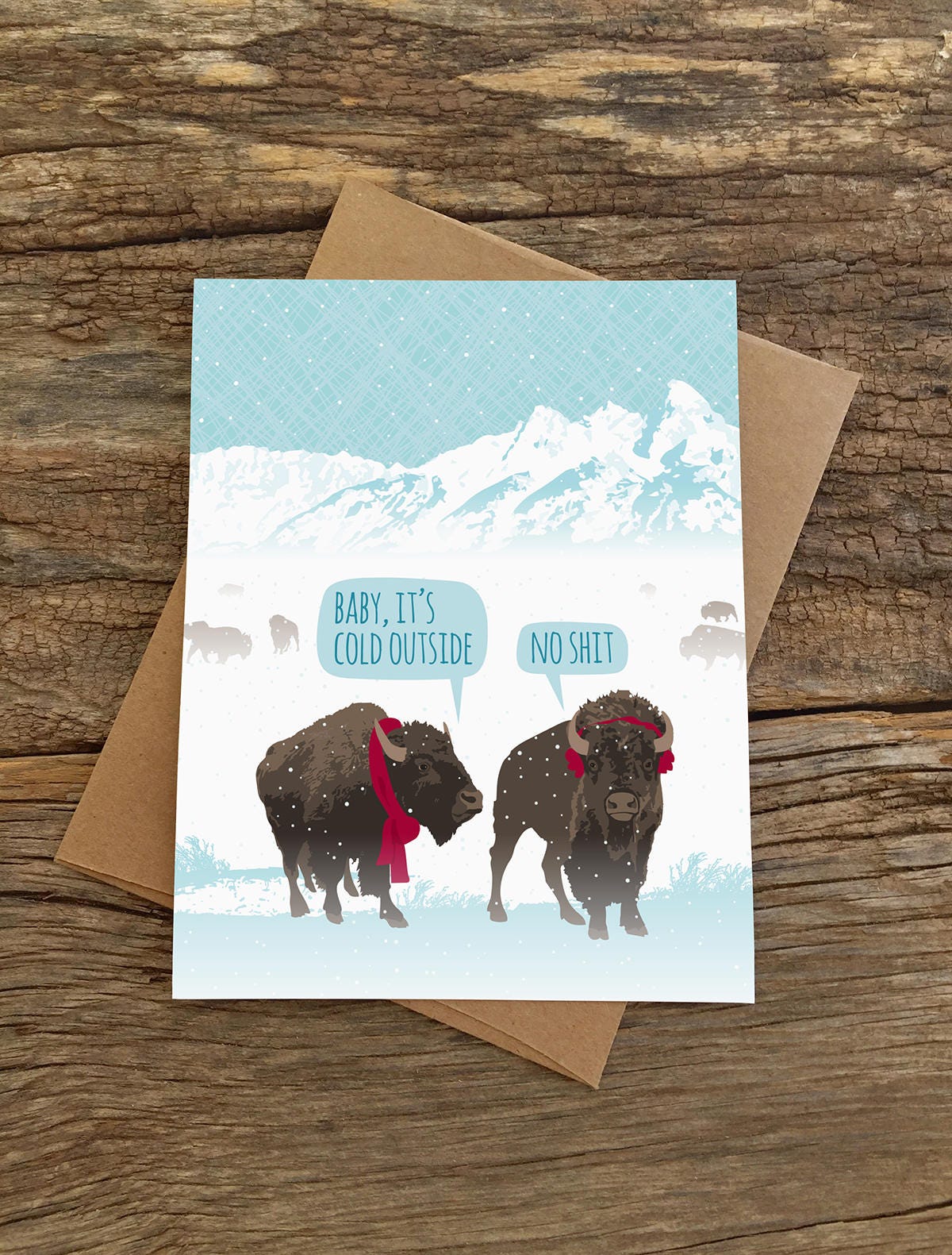 christmas-card-bison-etsy