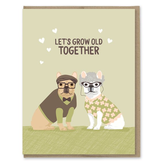 Simpatico bulldog francese con cialda Un biglietto di auguri Buon San Valentino Cartoon design | Vettore Premium