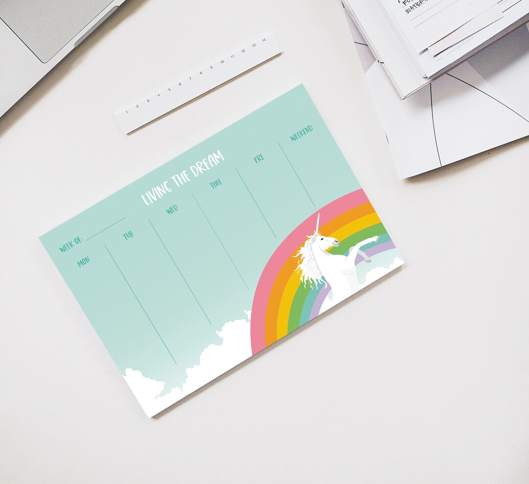 Weekly Planner Notepad / Living the Dream - Etsy