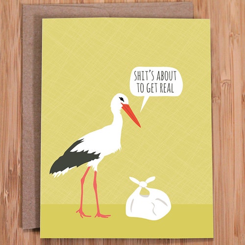 The Parenting Paint Chart New Baby Card Funny Baby Shower Etsy UK