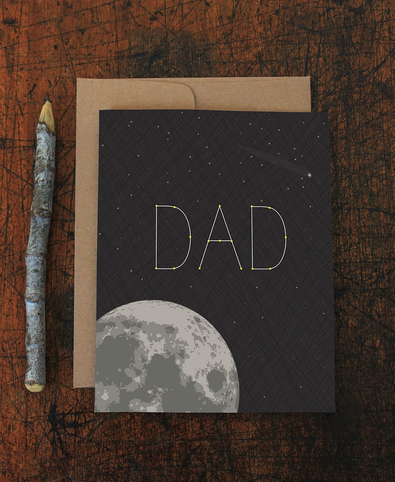 father's day card / stellar / moon image 1
