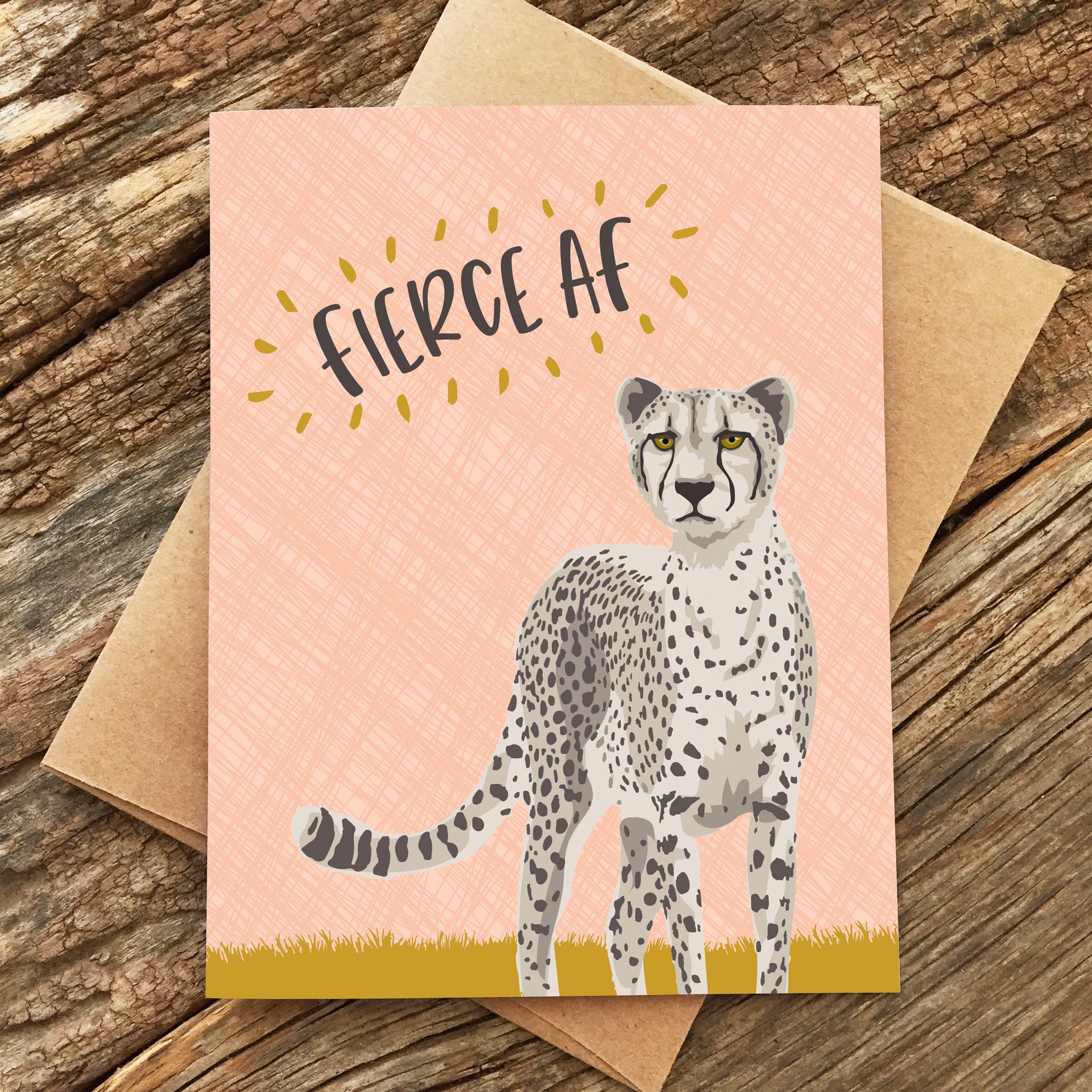 Fierce AF, Birthday Greeting Card Fierce AF, Birthday Greeting Card