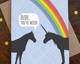 funny birthday card / unicorn