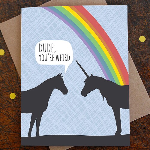 funny birthday card / unicorn