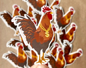 gangsta rooster sticker