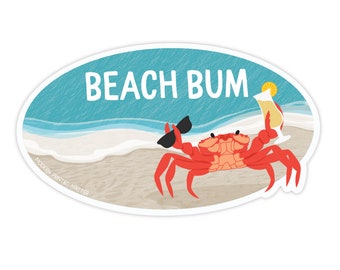 beach bum sticker