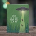 UFO take our leaders holiday cards / anti-trump / boxed set of 8