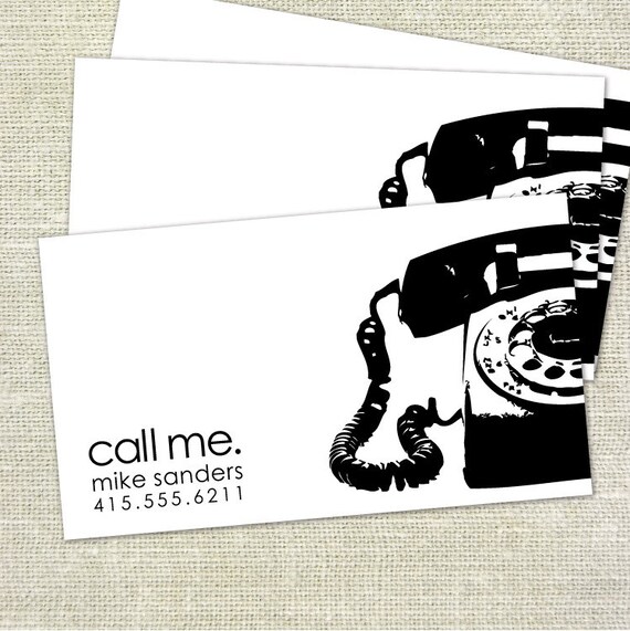 Items similar to personalized calling cards / vintage rotary phone on Etsy