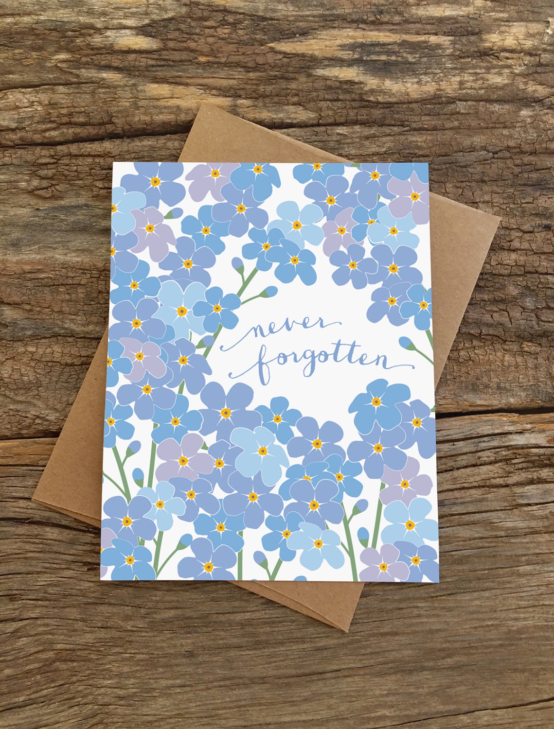 Nephew Forget Me Not Poem Graveside Memorial Sympathy Funeral Card & Stake F508 | UK