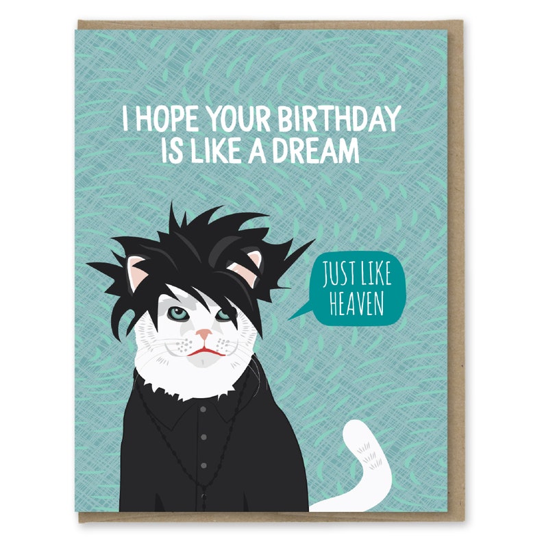 funny birthday card the cure cat image 2