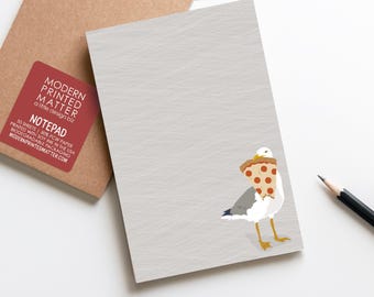 pizza seagull notepad