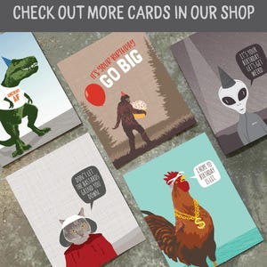 funny birthday card / godzilla's bakery image 7