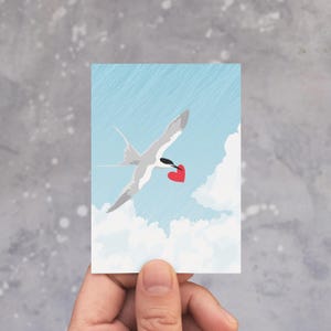 mini biglietto d'amore / biglietto regalo / cuore di sterna