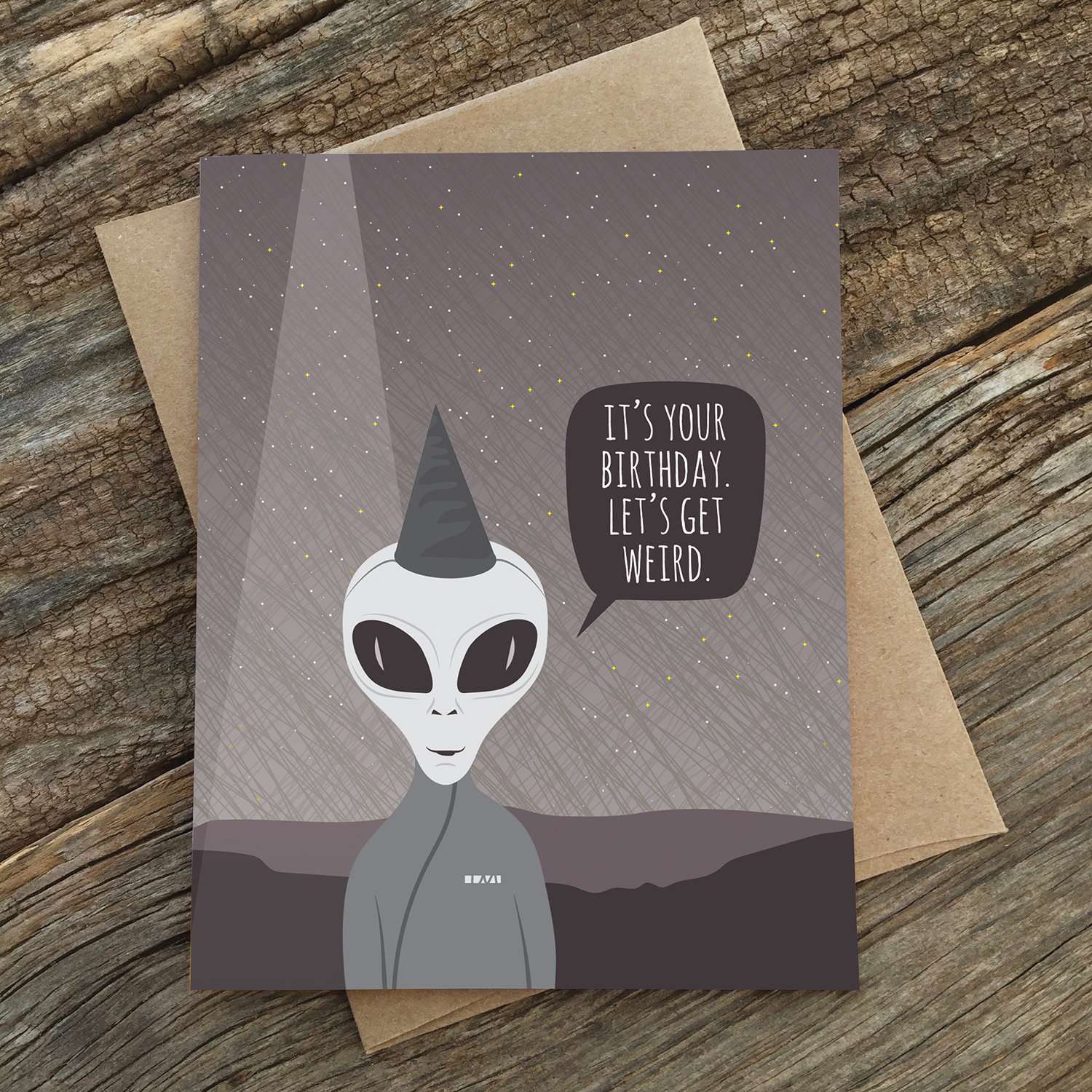 Alien Birthday Card / Funny Cards / Let's Get Weird - Etsy