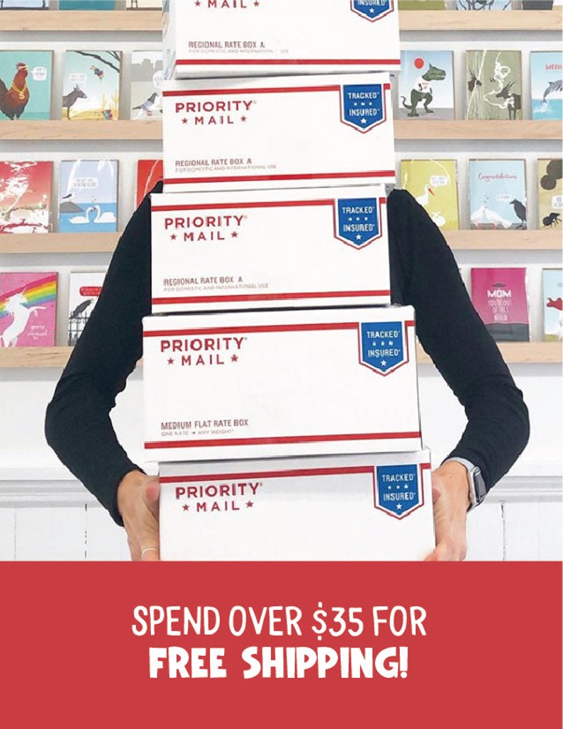 May include: A person holding a stack of five white Priority Mail boxes with red and blue lettering. The boxes are labeled "Regional Rate Box A", "Medium Flat Rate Box", and "Tracked & Insured". The text "SPEND OVER $35 FOR FREE SHIPPING!" is displayed in red letters on a white background.